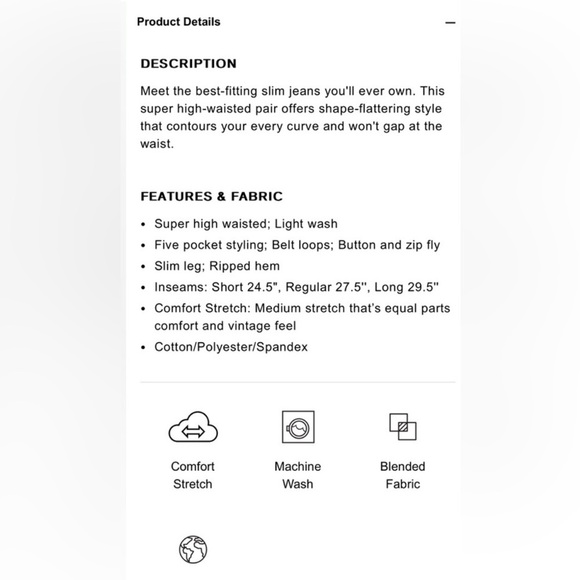 Curvy Super High Waisted Ripped Hem Slim Jeans size 4 R - Picture 5 of 10